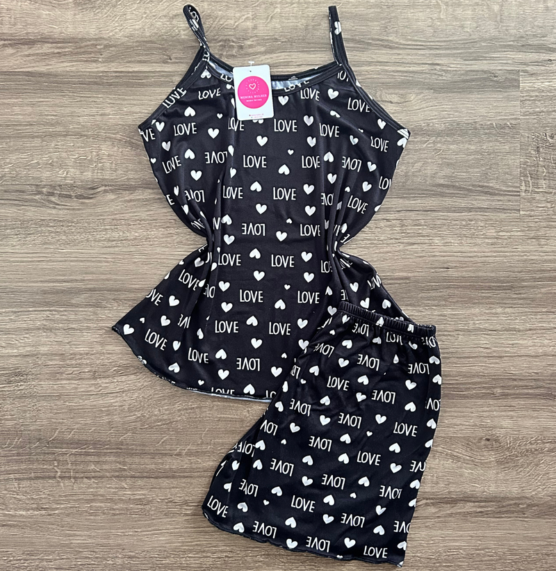 Pijama Feminino Baby Doll Love