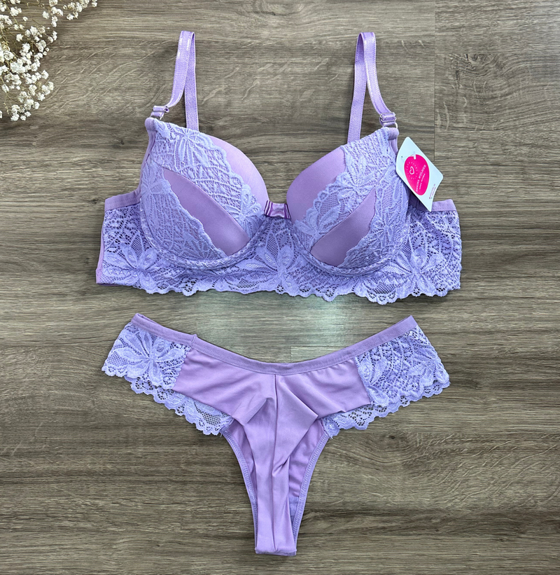 Conjunto Lingerie Feminino Lilás