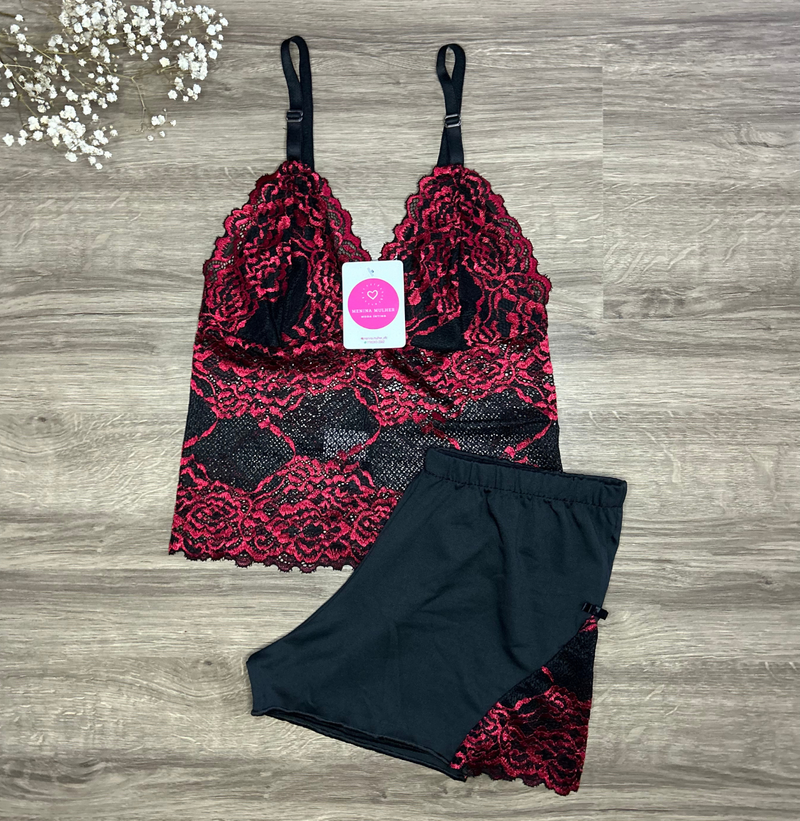 Pijama Feminino Toque de renda