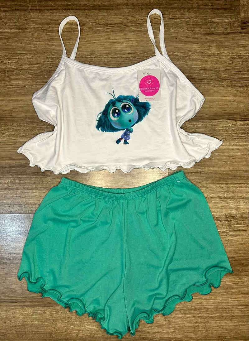 Pijama Feminino Baby Doll Divertida Mente