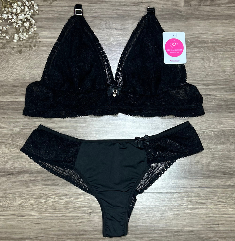 Conjunto Lingerie Chanel Feminino